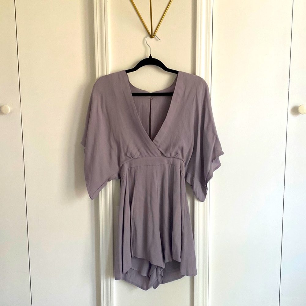 ASTR the label dark lilac shorts romper size S